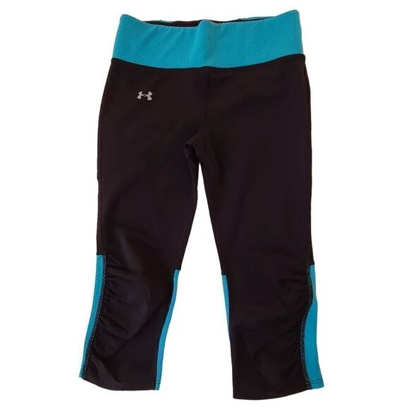 Under Armour Women's Pair UA Fly-By Compression Pink & Blue Capri Leggings Small - Picture 3 of 15